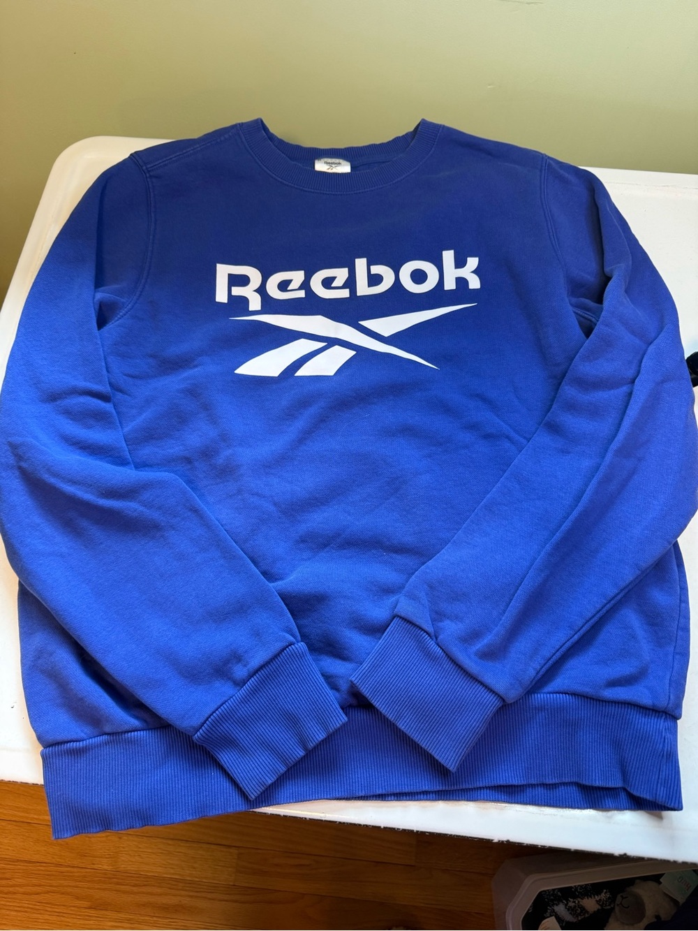 Reebok Blue Logo Crewneck Sweatshirt- L